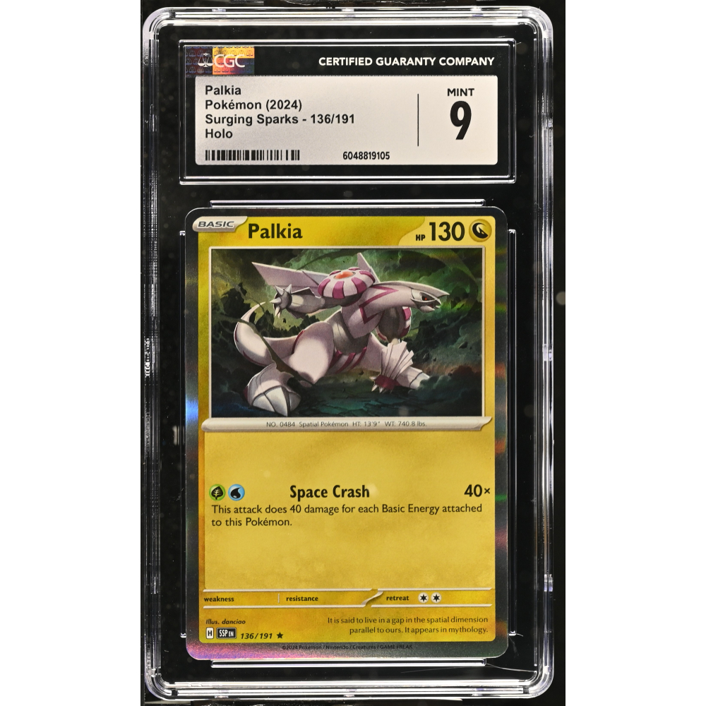 Palkia 2024 Pokemon Surging Sparks #136/191 (CGC 9) at PristineAuction.com