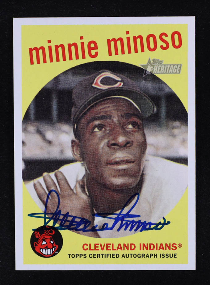 Minnie Minoso 2008 Topps Heritage Real One Autographs #MIM at PristineAuction.com Minnie Minoso 2008 Topps Heritage Real One Autographs #MIM at PristineAuction.com