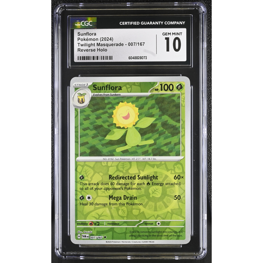 Sunflora 2024 Pokemon Twilight Masquerade #007/167 (CGC 10) at PristineAuction.com