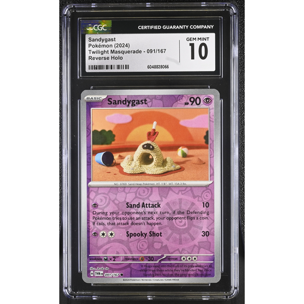 Sandygast 2024 Pokemon Twilight Masquerade #091/167 (CGC 10) at PristineAuction.com