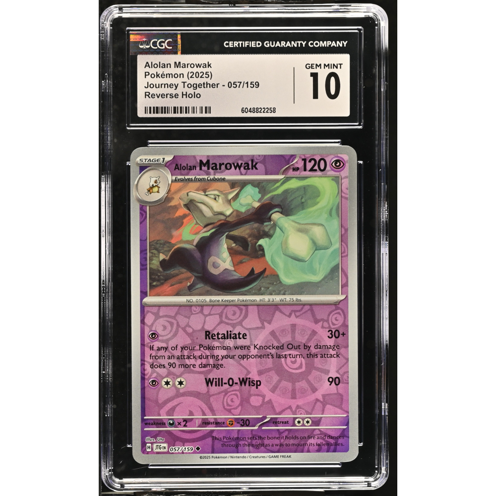Alolan Marowak 2025 Pokemon Journey Together #057/159 (CGC 10) at PristineAuction.com