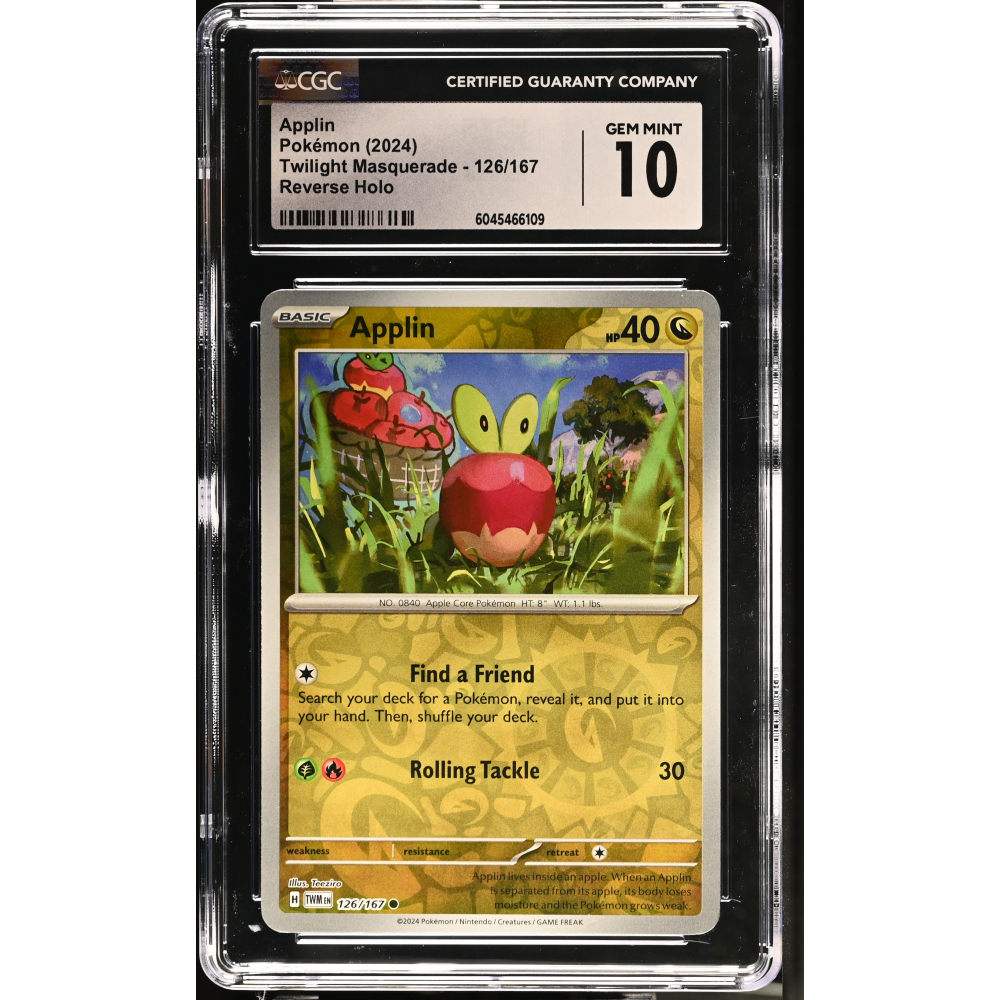 Applin 2024 Pokemon Twilight Masquerade #126/167 (CGC 10) at PristineAuction.com