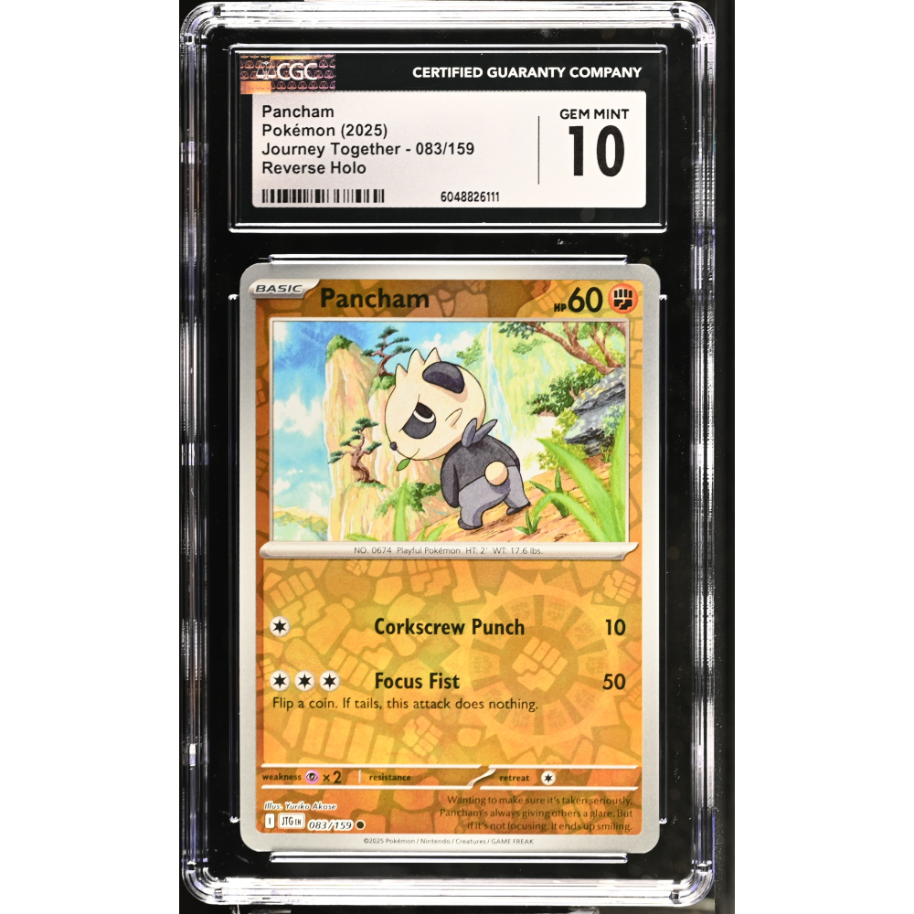 Pancham 2025 Pokemon Journey Together #083/159 (CGC 10) at PristineAuction.com