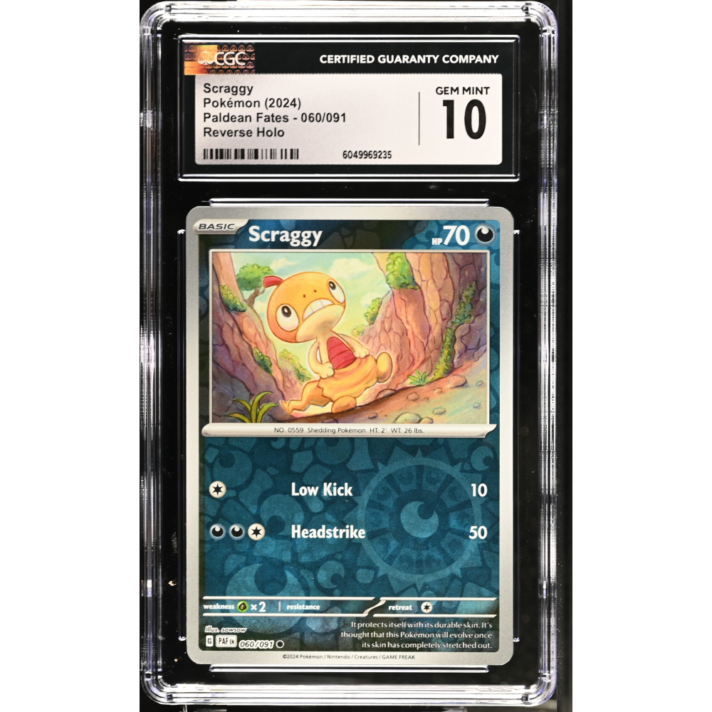 Scraggy 2024 Pokemon Paldean Fates #060/091 (CGC 10) at PristineAuction.com