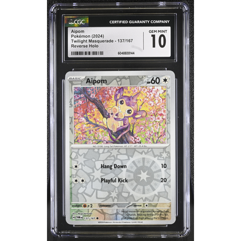 Aipom 2024 Pokemon Twilight Masquerade #137/167 (CGC 10) at PristineAuction.com