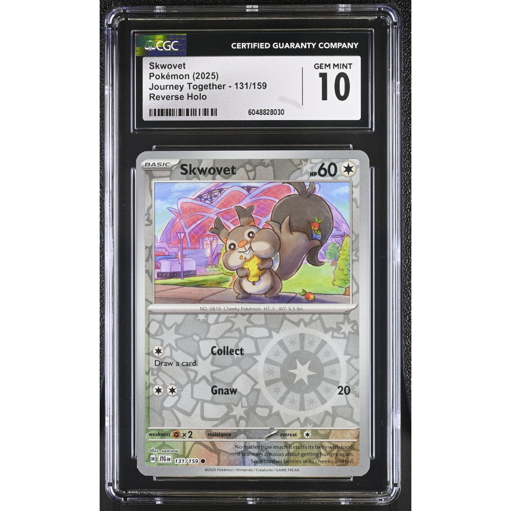Skwovet 2025 Pokemon Journey Together #131/159 (CGC 10) at PristineAuction.com