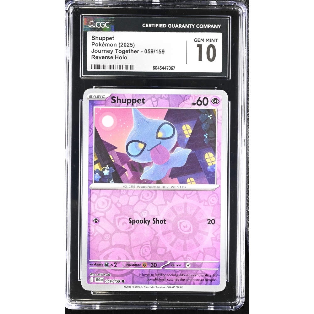 Shuppet 2025 Pokemon Journey Together #059/159 (CGC 10) at PristineAuction.com