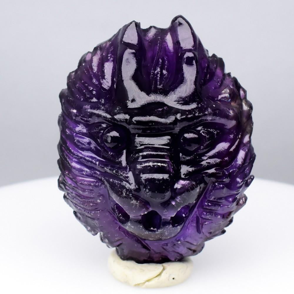 101.00 Carats Natural Amethyst Carving of a Dragon at PristineAuction.com