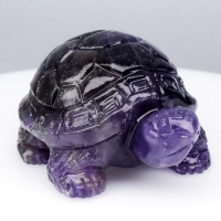 108.80 Carats Natural Amethyst Carving of a Turtle at PristineAuction.com