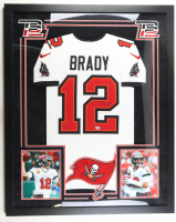 Tom Brady Signed Custom Framed Jersey Display (Fanatics) at PristineAuction.com
