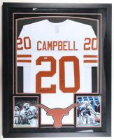 Earl Campbell Signed Custom Framed Jersey Display Inscribed "HT 77" (PSA at PristineAuction.com
