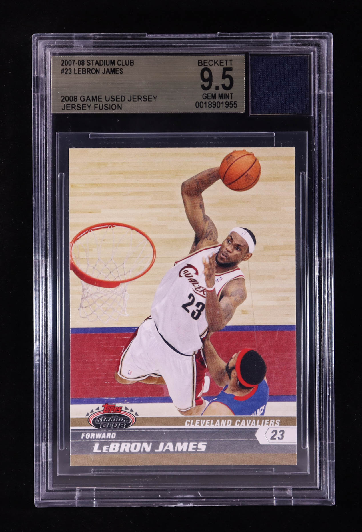 LeBron James 2007-08 Stadium Club #23 With Game-Used Jersey Swatch (BGS 9.5) at PristineAuction.com LeBron James 2007-08 Stadium Club #23 With Game-Used Jersey Swatch (BGS 9.5) at PristineAuction.com