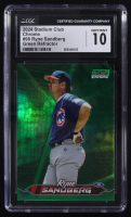 Ryne Sandberg 2024 Topps Stadium Club Chrome Green Refractor #98 (CGC 10) at PristineAuction.com