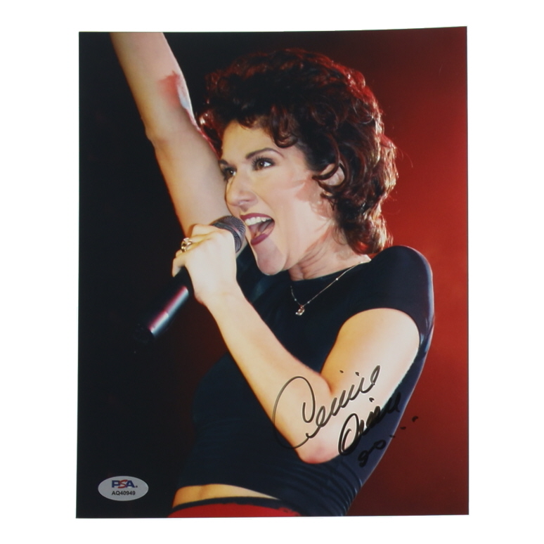 Celine Dion Signed 8x10 Photo (PSA) at PristineAuction.com Celine Dion Signed 8x10 Photo (PSA) at PristineAuction.com