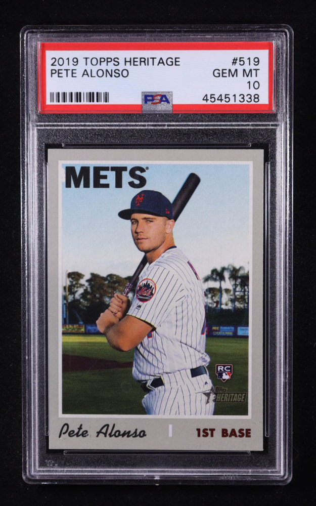Pete Alonso 2019 Topps Heritage #519 RC (PSA 10)
