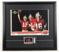Joe Montana Signed 1991 Upper Deck #54 Joe Montana Custom Framed Trading Card Display with Upper Deck Card Poster (CGC Auto 10) at PristineAuction.com