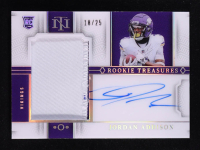 Jordan Addison 2023 Panini National Treasures Rookie Treasures Holo Silver #13 #18/25 at PristineAuction.com
