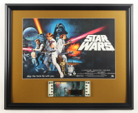 1977 "Star Wars" Custom Framed Print Display with Original 1977 Film Cell with Hologram at PristineAuction.com