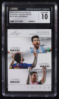 Lionel Messi / Lionel Messi / Lionel Messi 2024 Leaf Special Release Exclusive Legends Edition Triple #ELE-49 (CGC 10) at PristineAuction.com