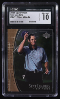 Tiger Woods 2001 Upper Deck Stat Leaders #SL11 RC (CGC 10) at PristineAuction.com