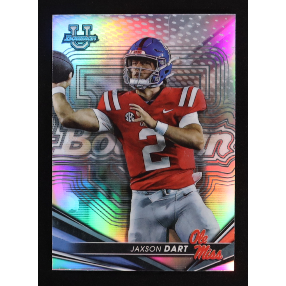 Jaxson Dart 2022 Bowman's Best University Refractors #96 RC at PristineAuction.com