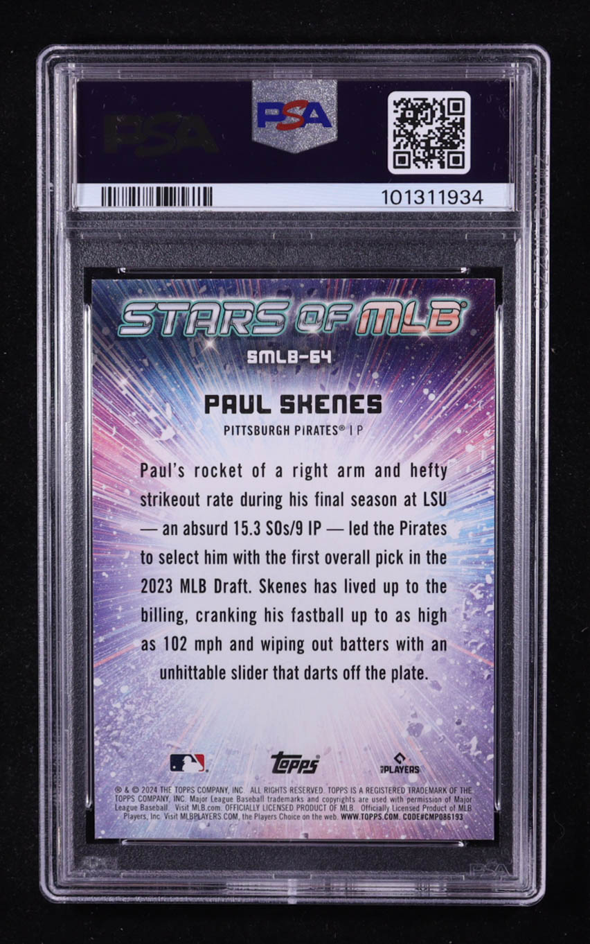 Paul Skenes 2024 Topps Update Stars of MLB #SMLB64 RC (PSA 9) at PristineAuction.com Paul Skenes 2024 Topps Update Stars of MLB #SMLB64 RC (PSA 9) at PristineAuction.com