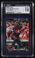 Elly De La Cruz 2024 Topps Series One Royal Blue #141 RC (CGC 10) at PristineAuction.com