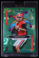Carson Beck 2023 Wild Card 5 Card Draw Stacked Deck Joker Green Lava #SDCB #1/1 RC at PristineAuction.com