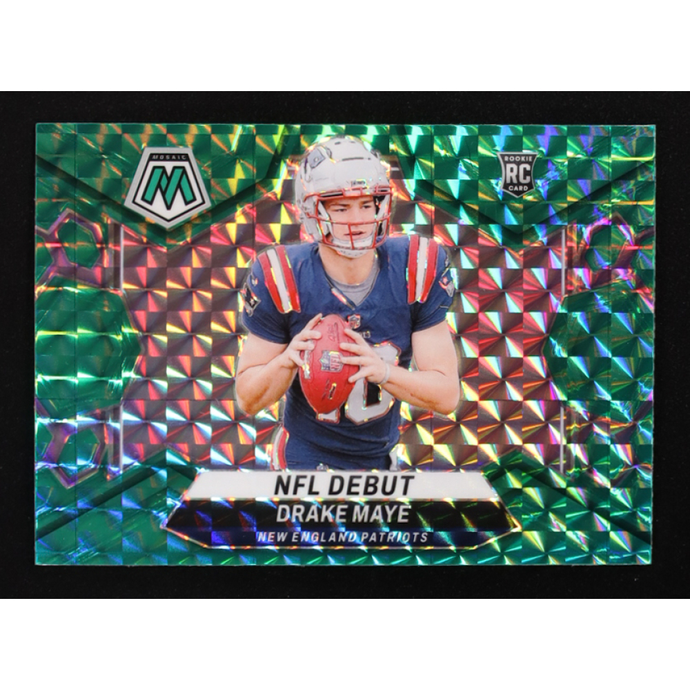Drake Maye 2024 Panini Mosaic Mosaic Green #273 DEB RC at PristineAuction.com