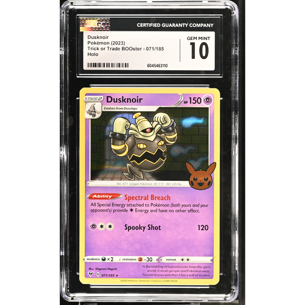 Dusknoir 2023 Pokemon Trick Or Trade BOOster #071/185 (CGC 10) at PristineAuction.com