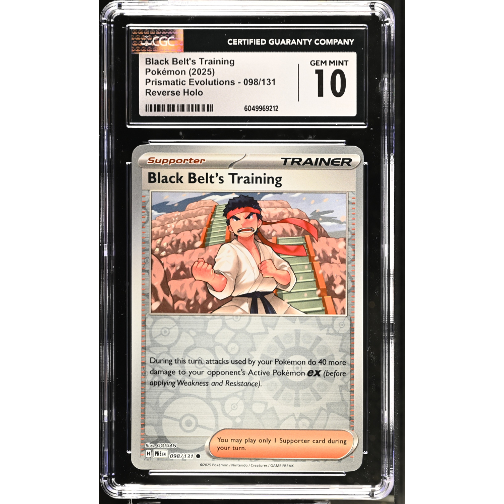 Black Belt's Training 2025 Pokemon Prismatic Evolutions #098/131 (CGC 10) at PristineAuction.com