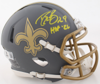Drew Brees Signed Saints Slate Alternate Speed Mini Helmet Inscribed "HOF '26" (Beckett) at PristineAuction.com