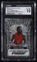 Julius Erving 2025 Leaf Signature Series Autographs Pre-Production White Shimmer Unsigned Proof #BA-J1 #1/1 (CGC 10) at PristineAuction.com