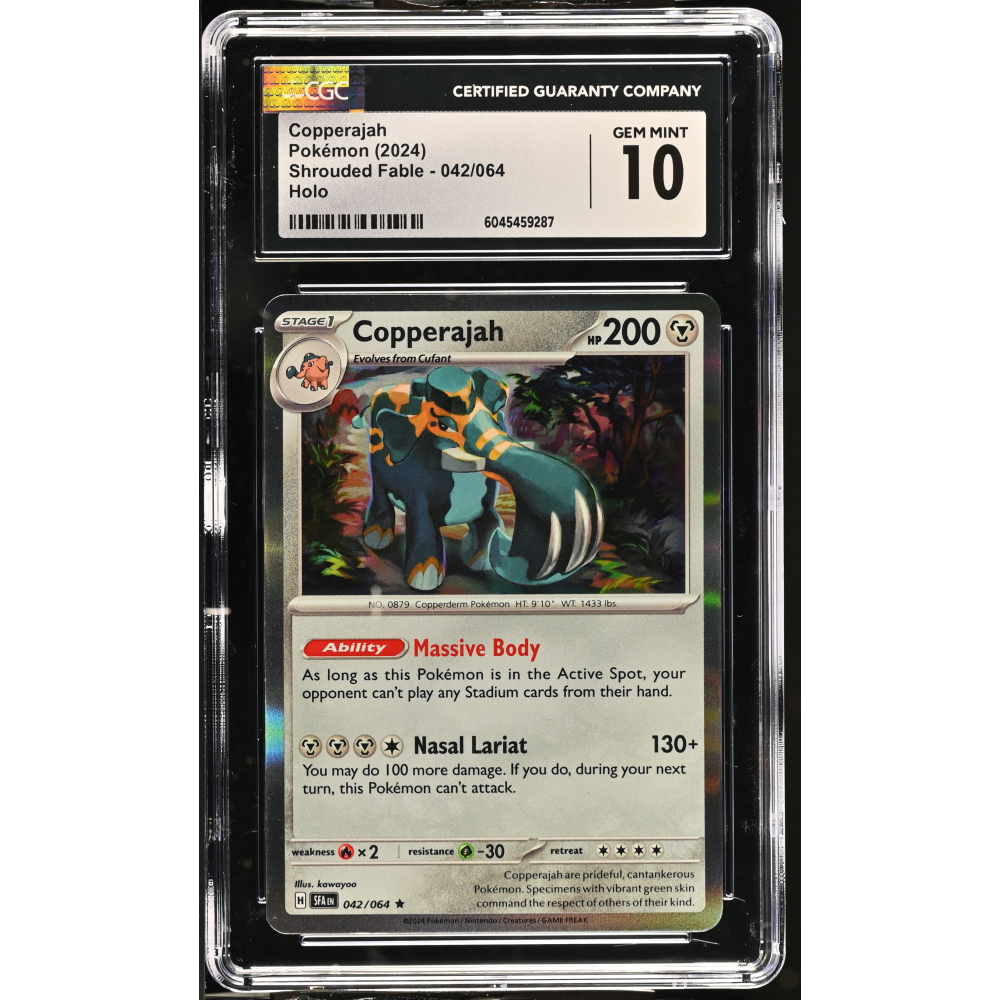 Copperajah 2024 Pokemon Shrouded Fable #042/064 (CGC 10) at PristineAuction.com