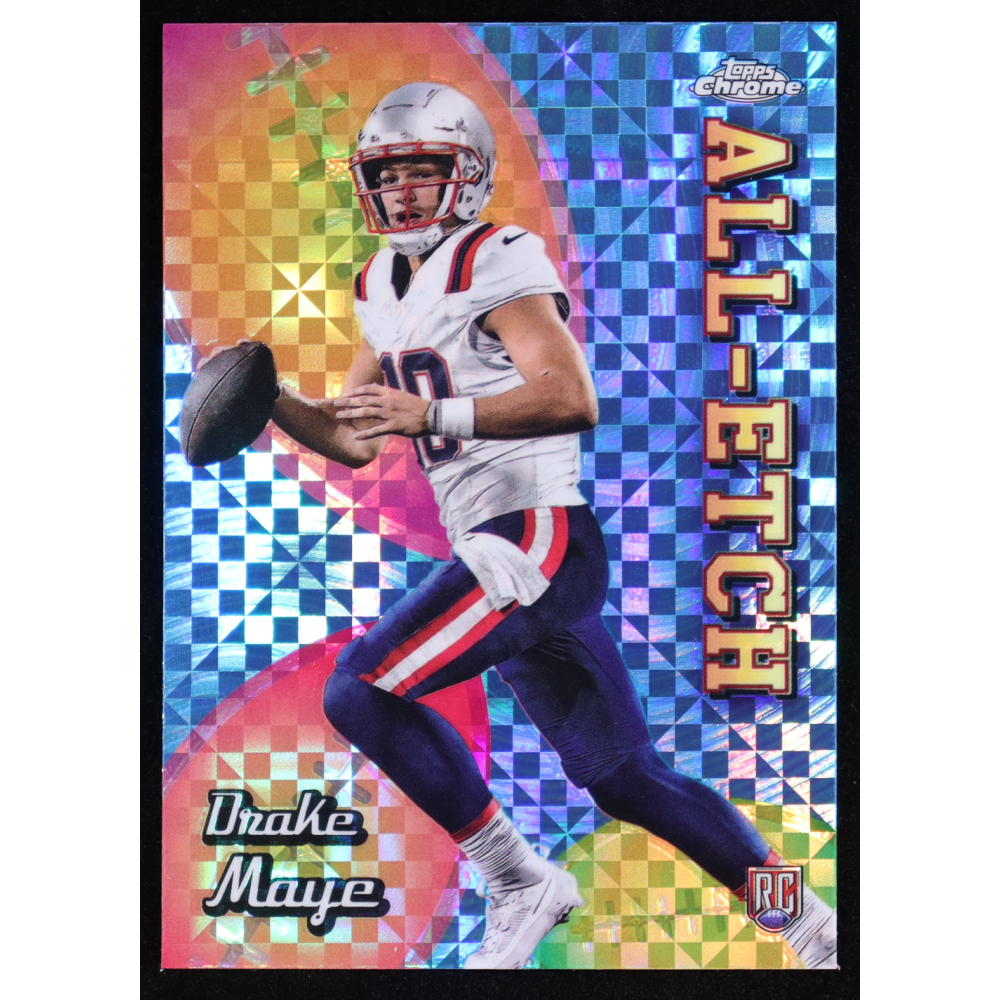 Drake Maye 2024 Topps Chrome All Etch Xfractors #CAEDM RC at PristineAuction.com