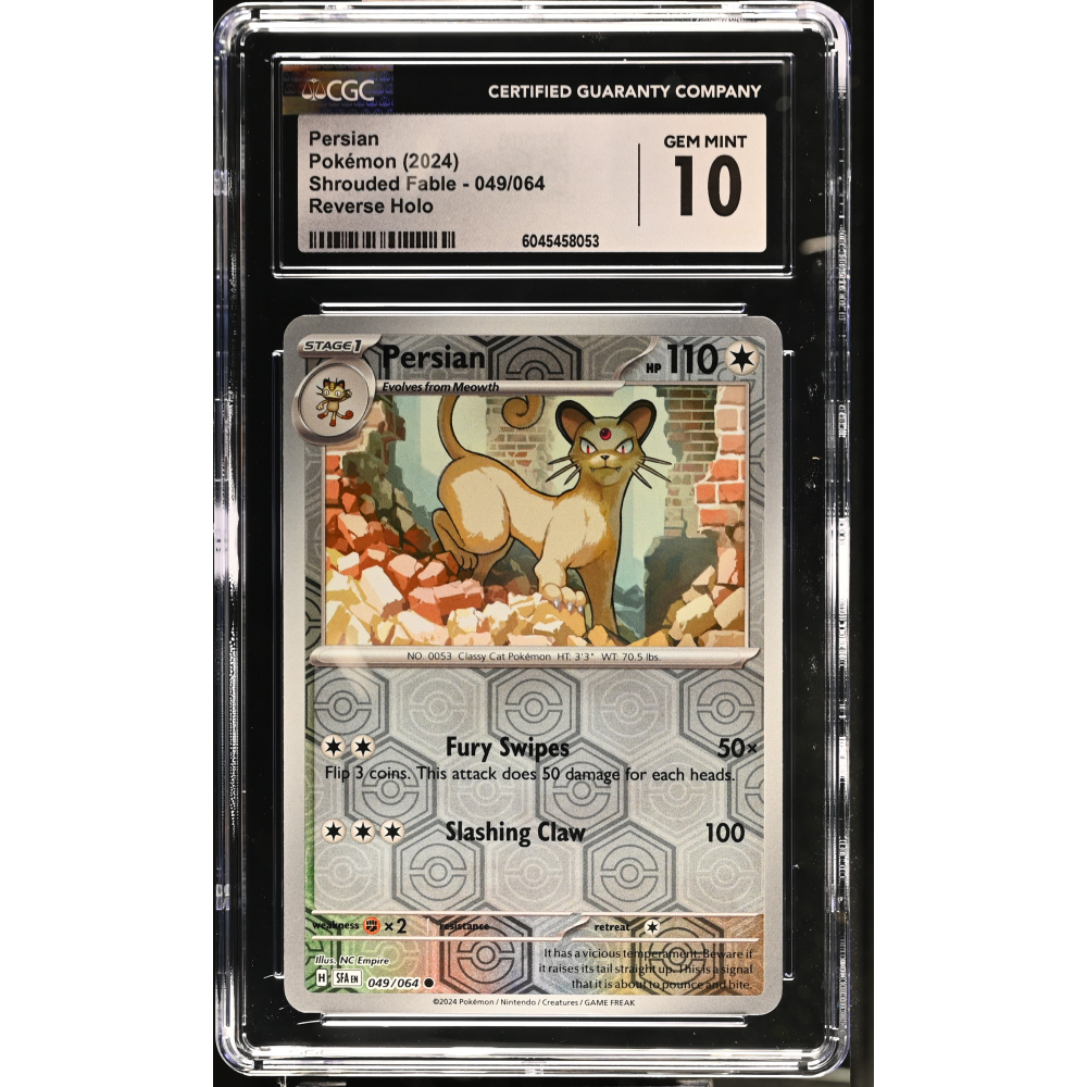 Persian 2024 Pokemon Shrouded Fable #049/064 (CGC 10) at PristineAuction.com