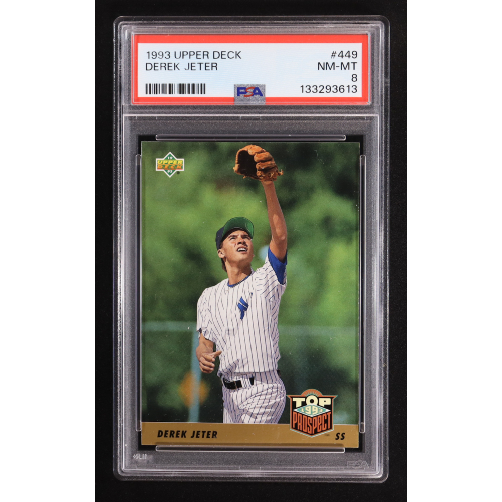 Derek Jeter 1993 Upper Deck #449 RC (PSA 8) at PristineAuction.com