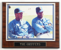 Ken Griffey Sr. & Ken Griffey Jr. Signed Mariners Custom Photo Plaque Display (JSA) at PristineAuction.com