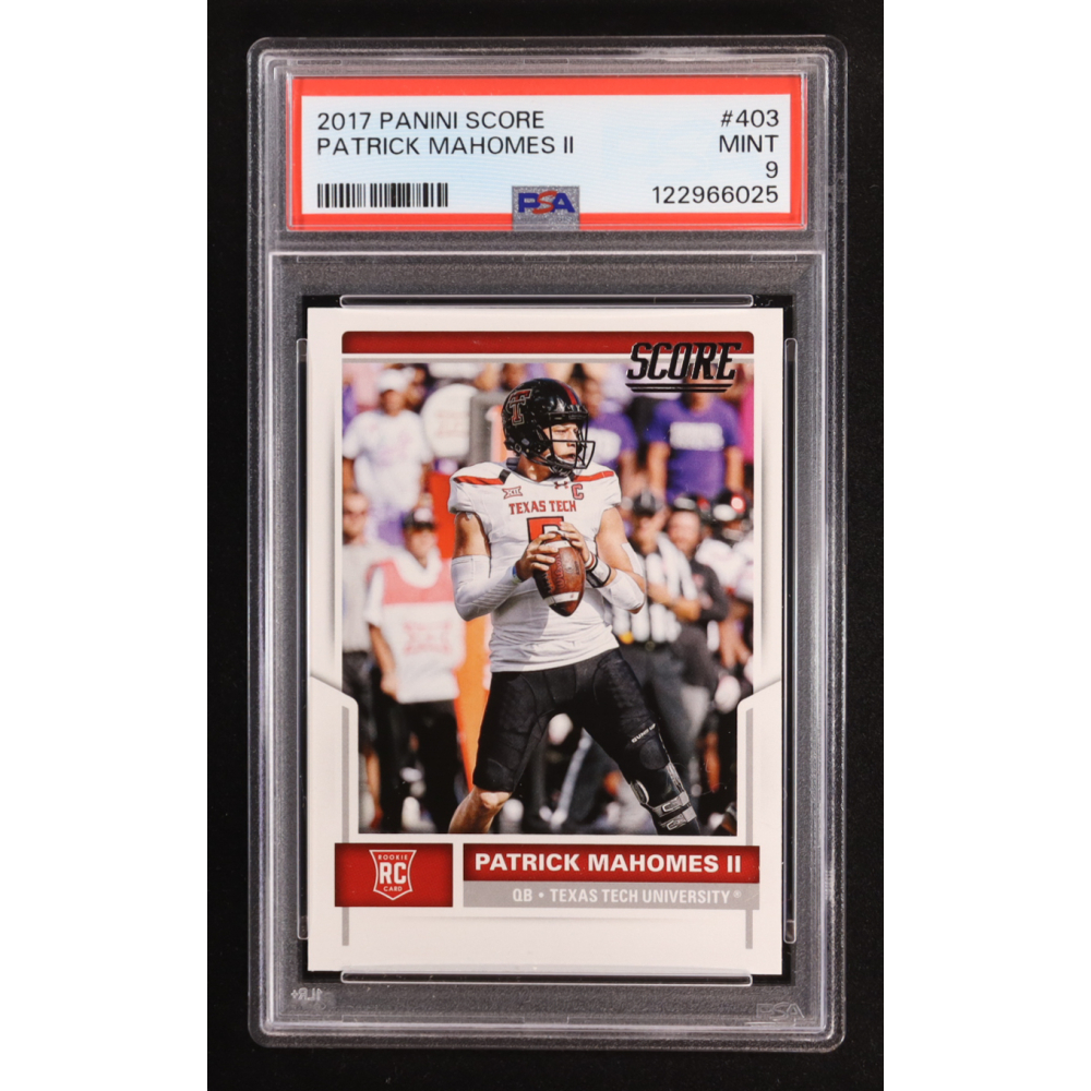 Patrick Mahomes II 2017 Score #403 RC (PSA 9) at PristineAuction.com
