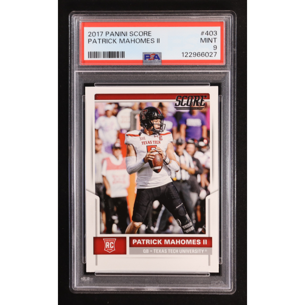 Patrick Mahomes II 2017 Score #403 RC (PSA 9) at PristineAuction.com