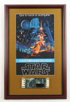 1977 "Star Wars" Spanish Custom Framed Print Display with Original 1977 Film Cell with Hologram at PristineAuction.com