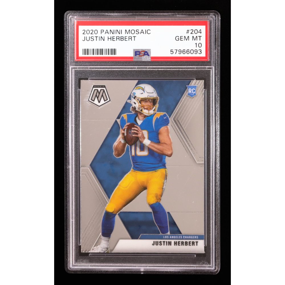 Justin Herbert 2020 Panini Mosaic #204 RC (PSA 10) at PristineAuction.com