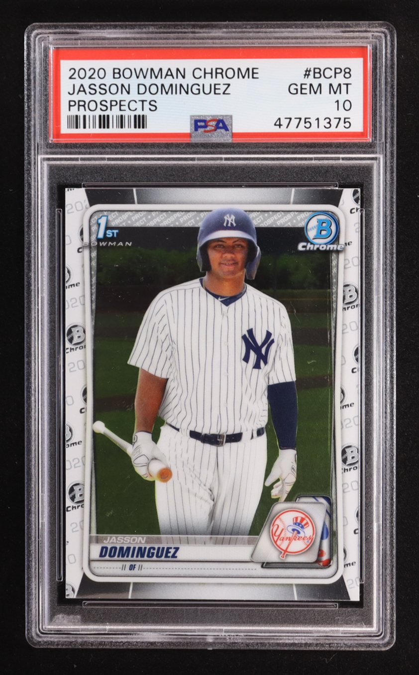 Jasson Dominguez 2020 Bowman Chrome Prospects #BCP8 (PSA 10) at PristineAuction.com Jasson Dominguez 2020 Bowman Chrome Prospects #BCP8 (PSA 10) at PristineAuction.com