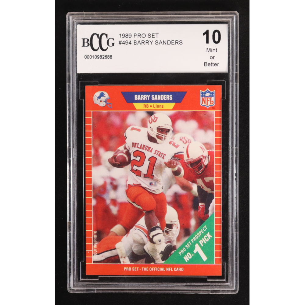 Barry Sanders 1989 Pro Set #494 RC (BCCG 10) at PristineAuction.com