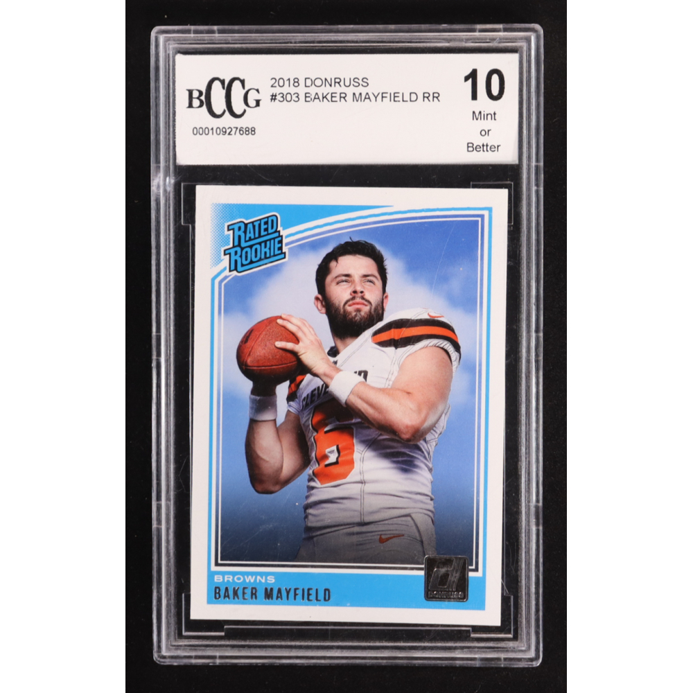 Baker Mayfield 2018 Donruss #303 RR RC (BCCG 10) at PristineAuction.com