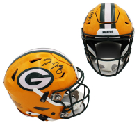 Josh Jacobs Signed Packers Full-Size Authentic On-Field Speedflex Helmet (Radtke) at PristineAuction.com