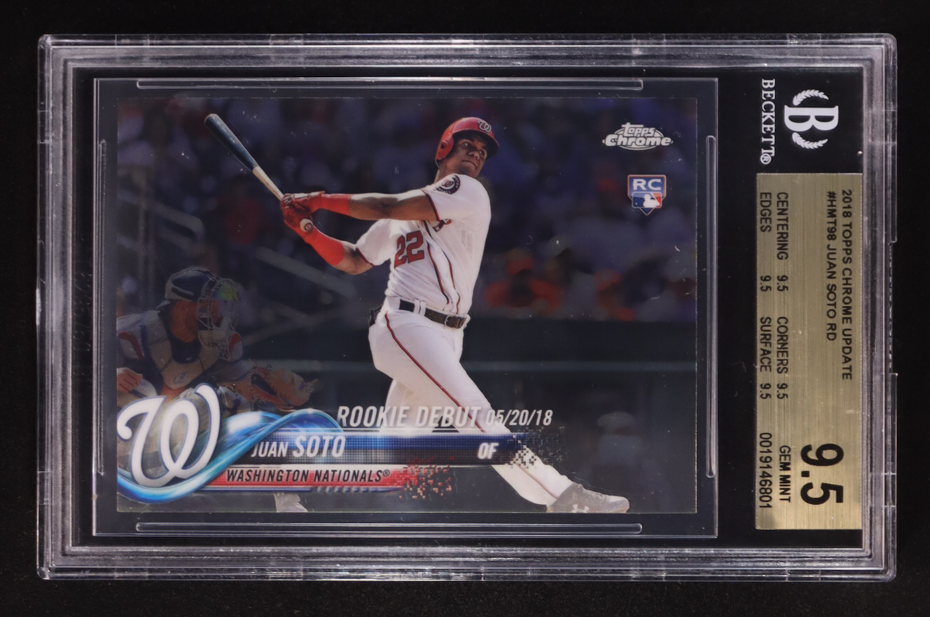 Juan Soto 2018 Topps Chrome Update #HMT98 RD RC (BGS 9.5) at PristineAuction.com Juan Soto 2018 Topps Chrome Update #HMT98 RD RC (BGS 9.5) at PristineAuction.com