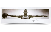 Michael Jordan Signed "Wings" 23x72 Photo (UDA) at PristineAuction.com