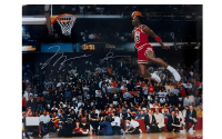 Michael Jordan Signed Bulls "1988 Slam Dunk" 30x40 Photo (UDA) at PristineAuction.com