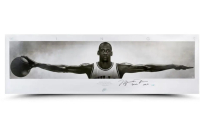 Michael Jordan Signed LE "Wings" 23x72 Photo Inscribed "2009 HOF" (UDA) at PristineAuction.com